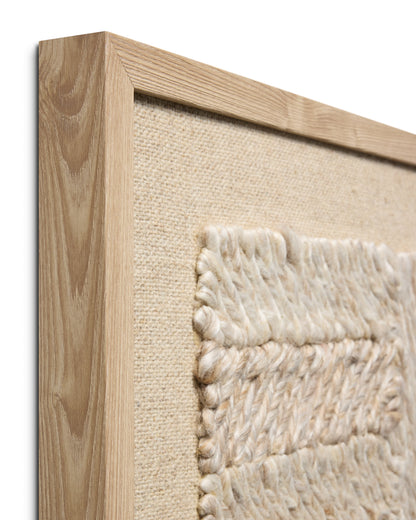 Loloi bandera beige / ivory 2'-8" x 2'-8" wall art