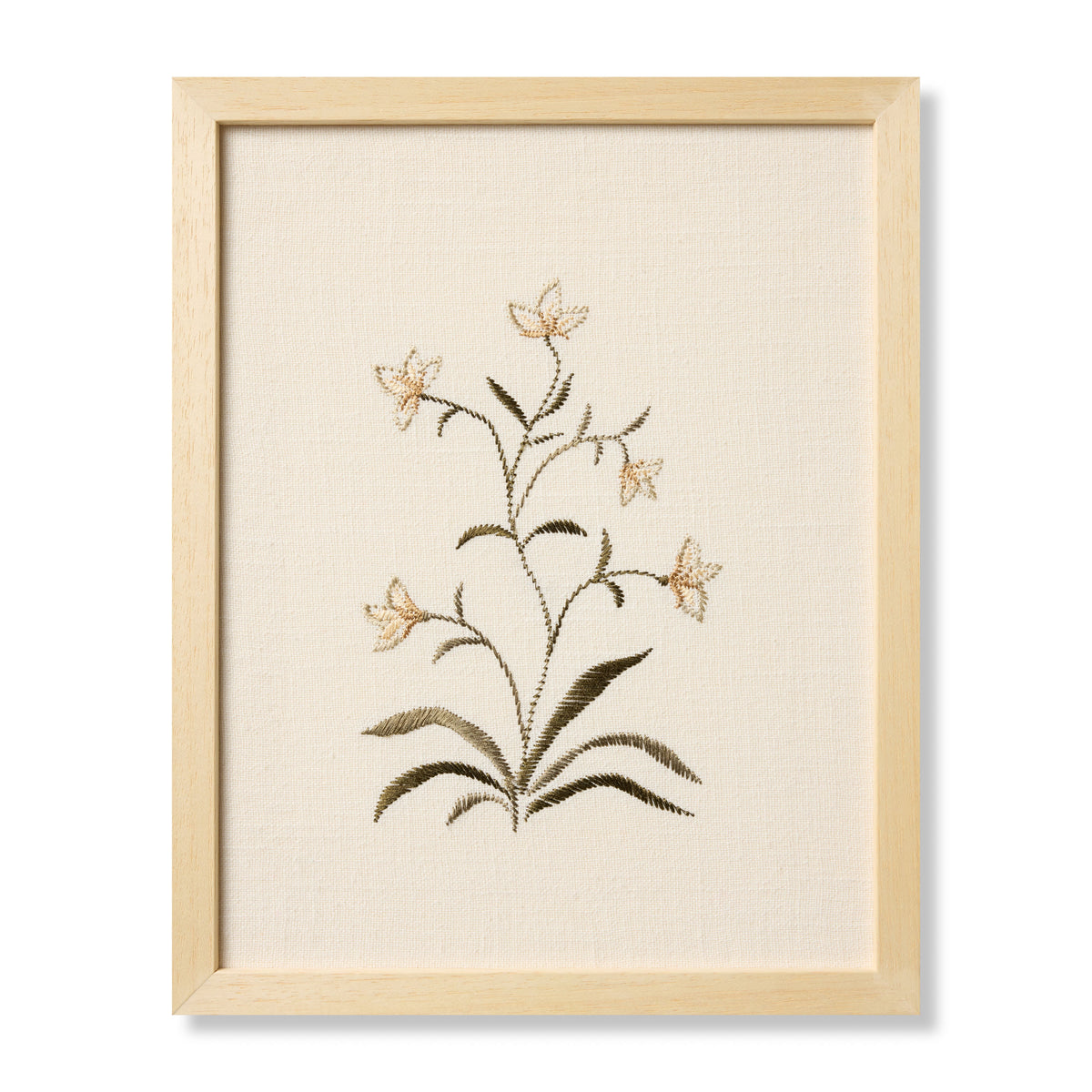 Pixie Flowers Beige / Green 1' x 1'-3" Wall Art