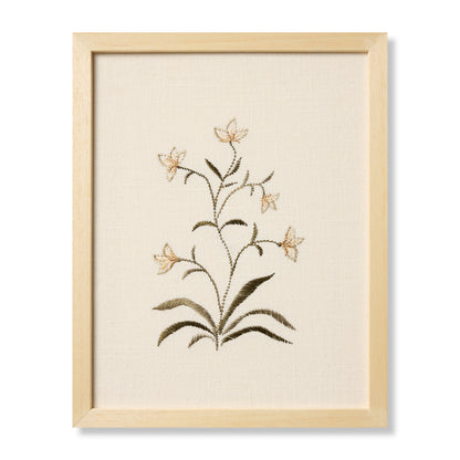 Pixie Flowers Beige / Green 1' x 1'-3" Wall Art