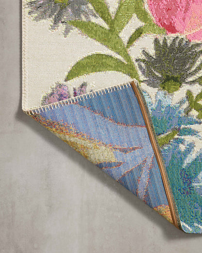 Loloi Botanical 3\'-3\" x 3\'-3\" Round Accent Rug