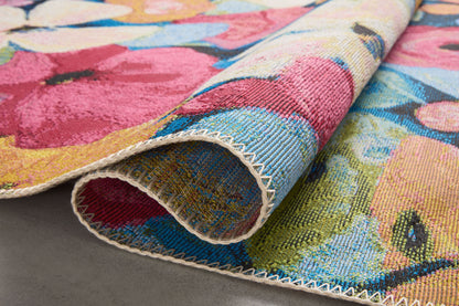Loloi Botanical 3\'-3\" x 3\'-3\" Round Accent Rug