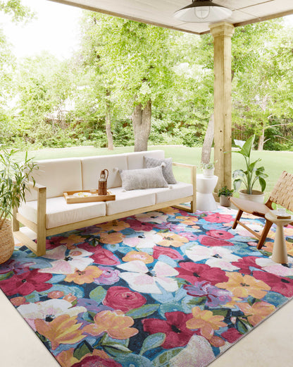 Loloi Botanical 3\'-3\" x 3\'-3\" Round Accent Rug