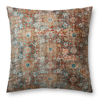 Loloi FP0011 Terracotta / Multi 36"W x 36"D x 6"H Pillow