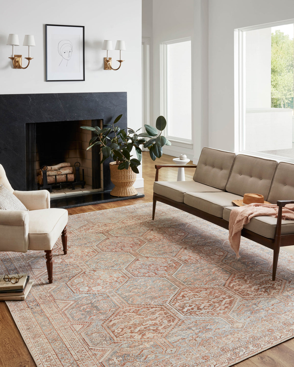 Chris Loves Julia x Loloi Jules 18" x 18" Sample Rug