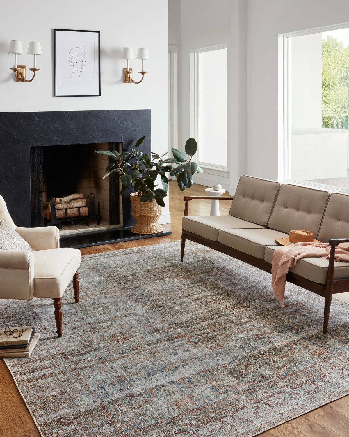 Chris Loves Julia x Loloi Jules 18" x 18" Sample Rug