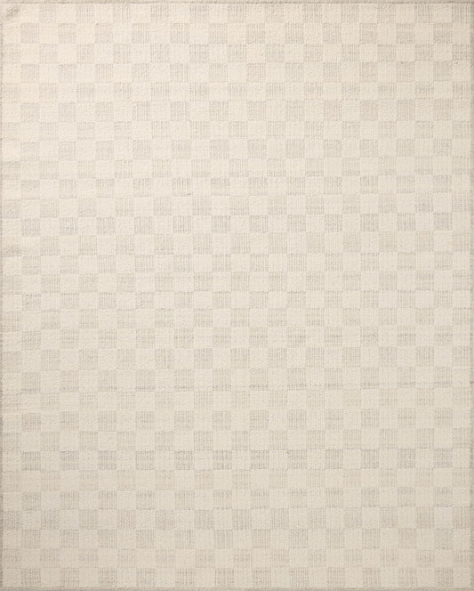 Brigette Romanek x Loloi Knox Ivory / Silver 18" x 18" Sample Rug