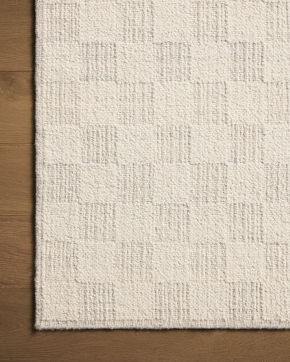 Brigette Romanek x Loloi Knox Ivory / Silver 18" x 18" Sample Rug