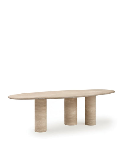 Venti Organic Travertine Dining Table