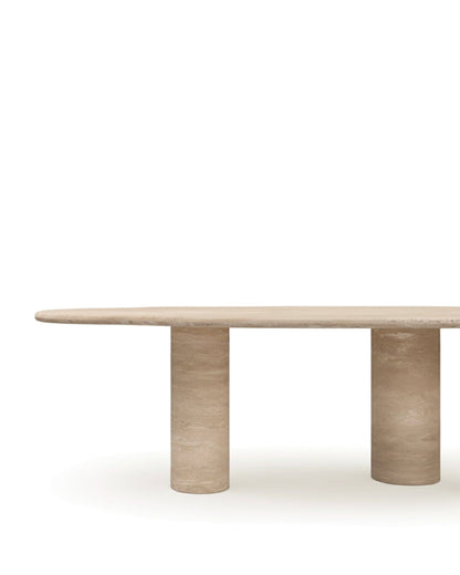 Venti Organic Travertine Dining Table