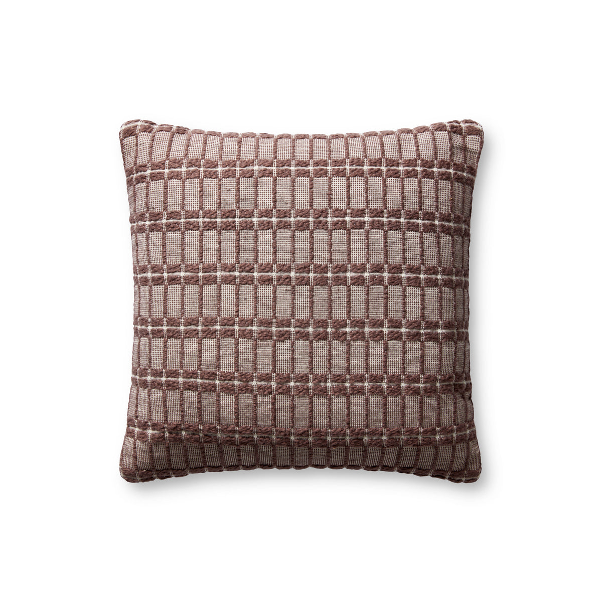Chris Loves Julia x Loloi Poe Burgundy 18'' x 18'' Pillow