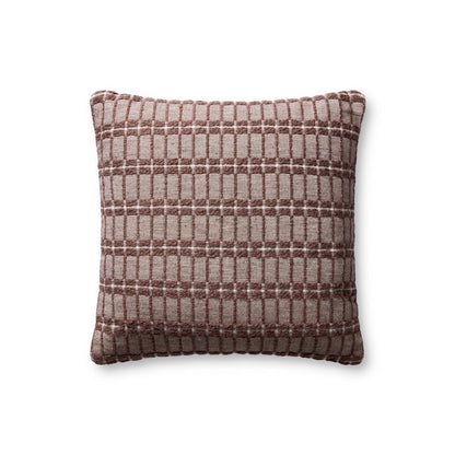 Chris Loves Julia x Loloi Poe Burgundy 18'' x 18'' Pillow