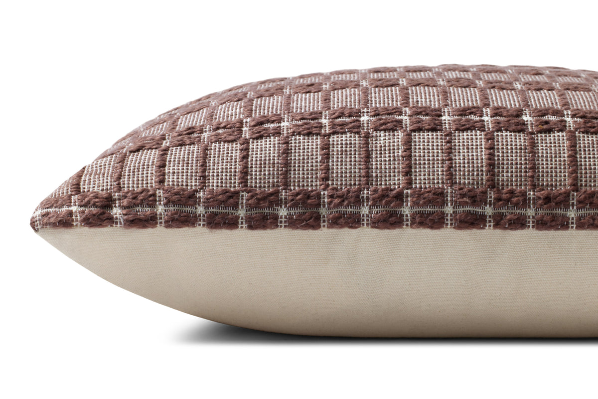 Chris Loves Julia x Loloi Poe Burgundy 18'' x 18'' Pillow