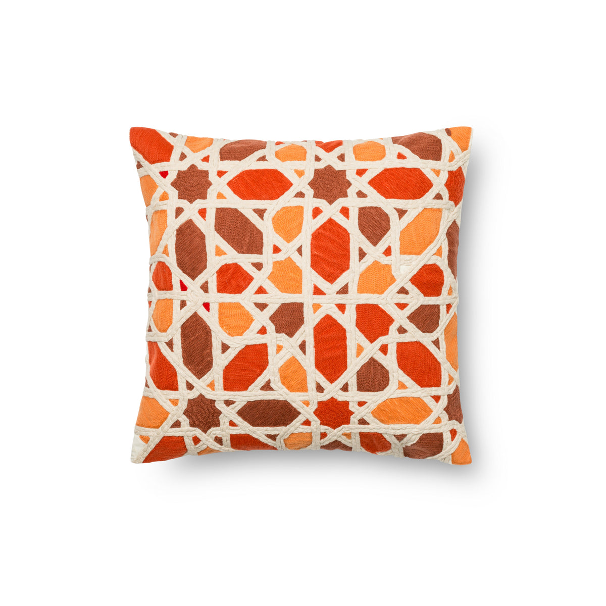 Loloi P0301 Orange / Red 18" x 18" Pillow