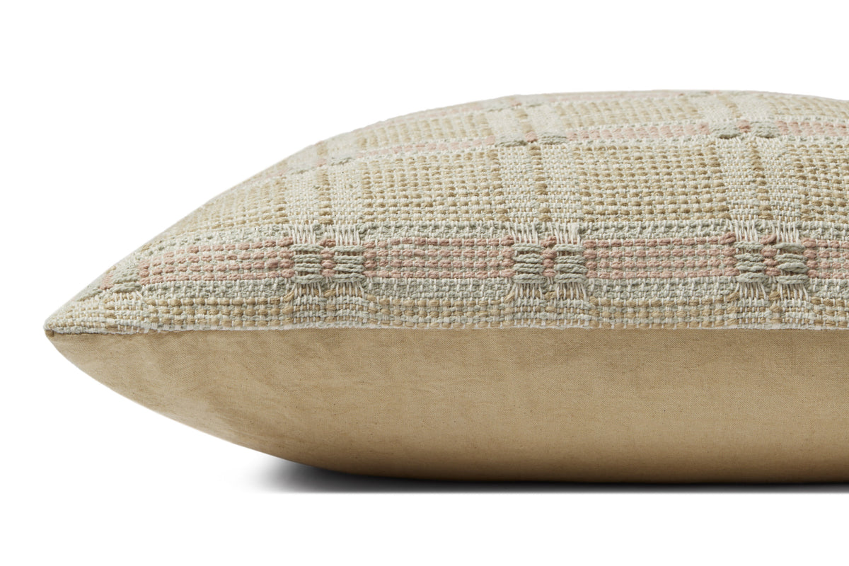 Amber Lewis X Loloi Pal0005 Ivory / Beige 22" X 22" Pillow