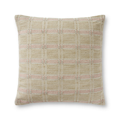 Amber Lewis X Loloi Pal0005 Ivory / Beige 22" X 22" Pillow