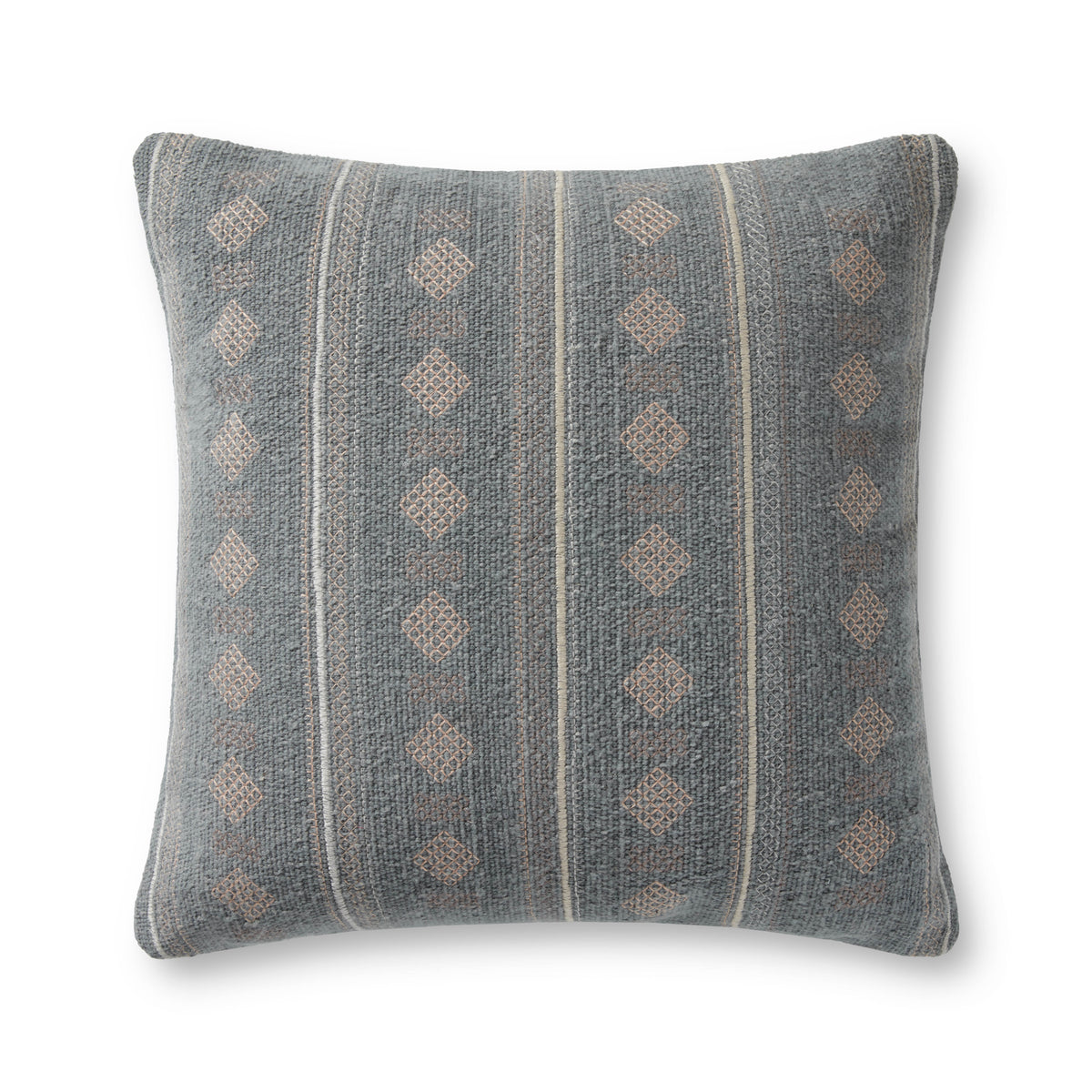 Amber Lewis X Loloi Pal0007 Denim 22" X 22" Pillow