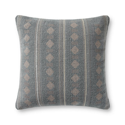 Amber Lewis X Loloi Pal0007 Denim 22" X 22" Pillow