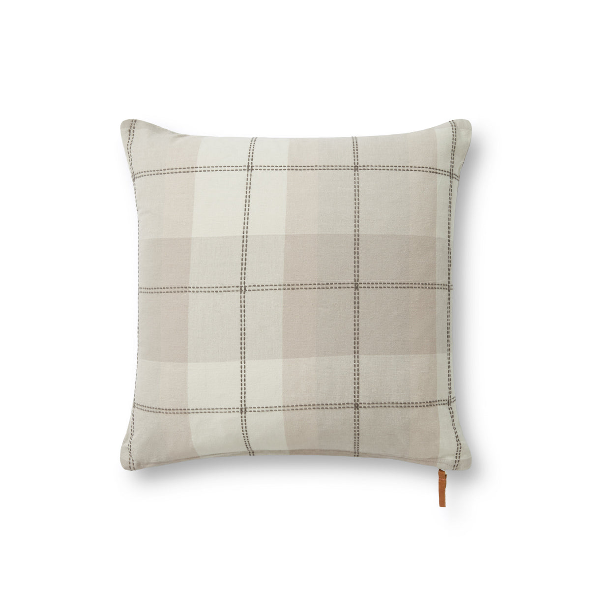 Chris Loves Julia x Loloi Teddy Beige / Multi 18'' x 18'' Pillow