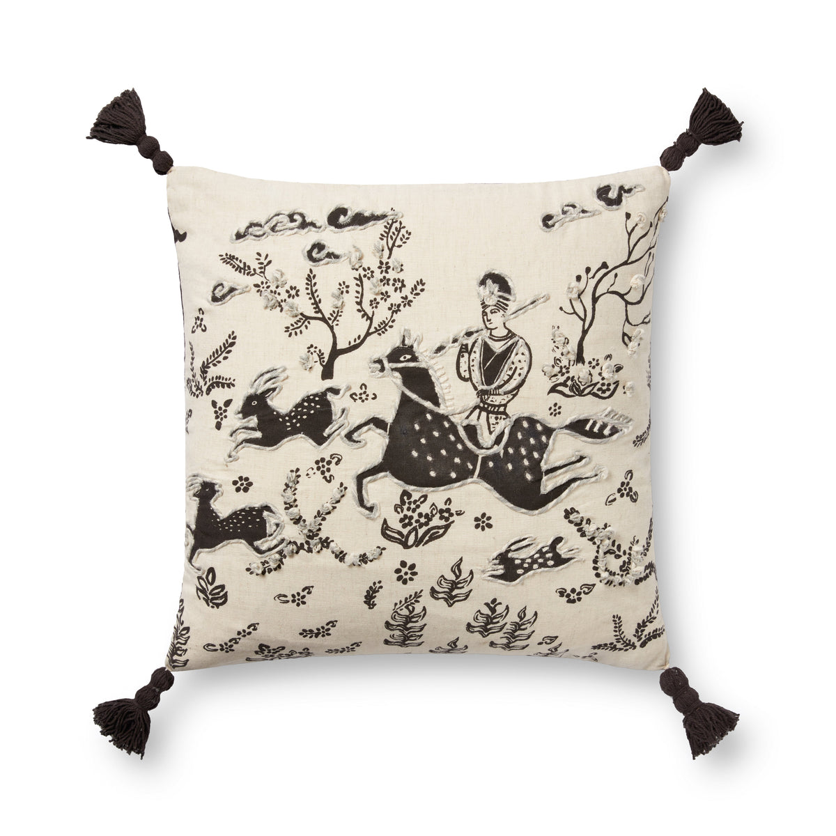 Ivory / Black 18" x 18" Pillow