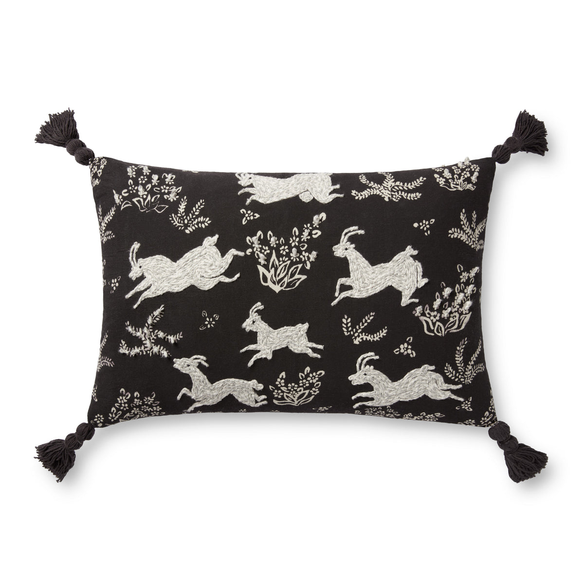 Black / Ivory 13" x 21" Pillow