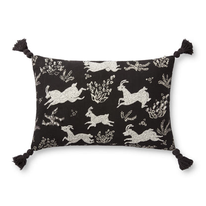 Black / Ivory 13" x 21" Pillow