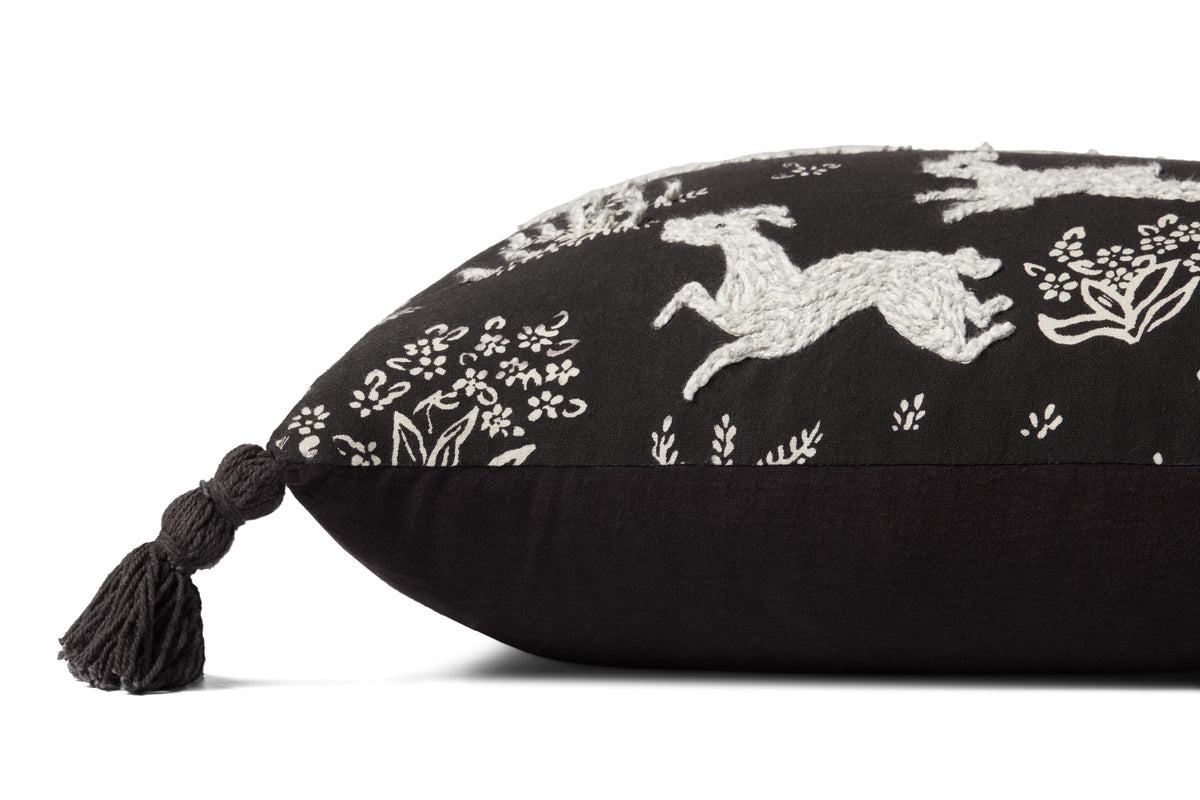 Black / Ivory 13" x 21" Pillow