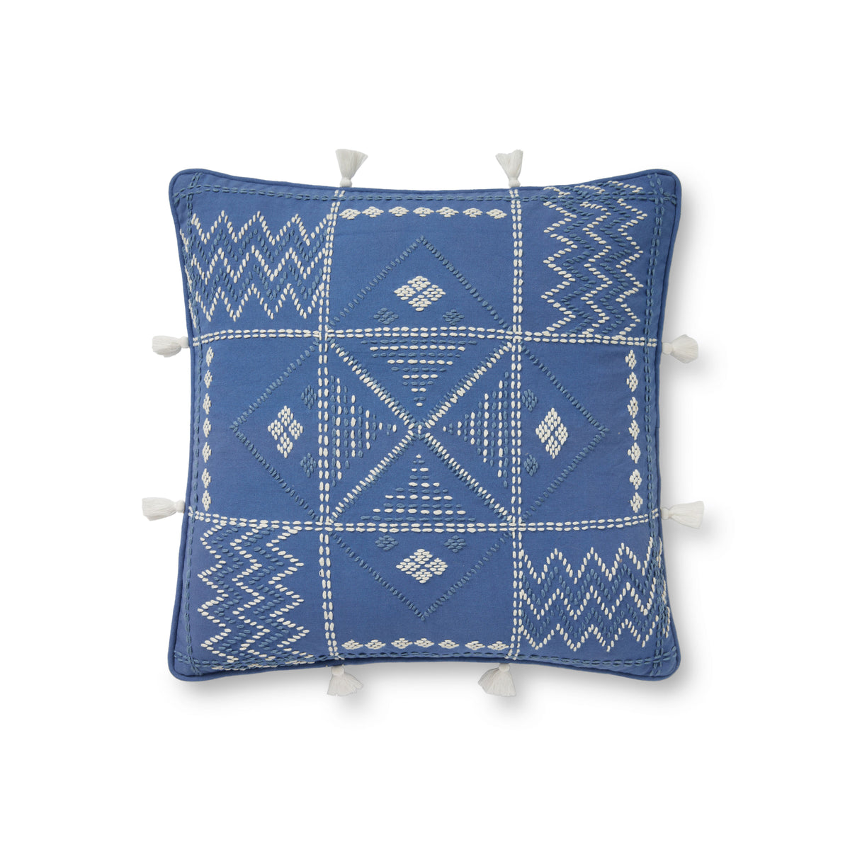 Blue / Ivory 18" x 18" Pillow