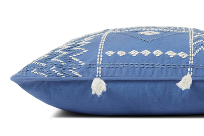 Blue / Ivory 18" x 18" Pillow
