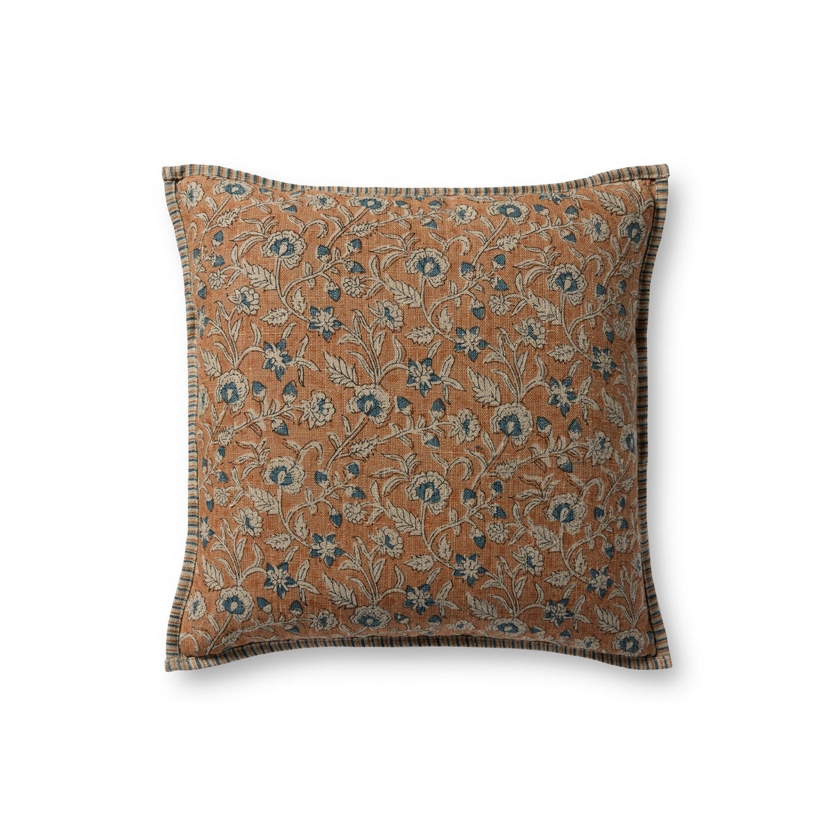 Peach / Multi 18" x 18" Pillow