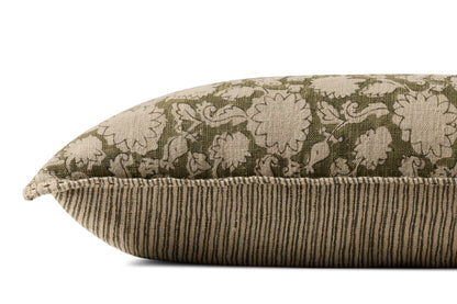 Loloi Green 12'' x 27'' Cover w/Poly Pillow