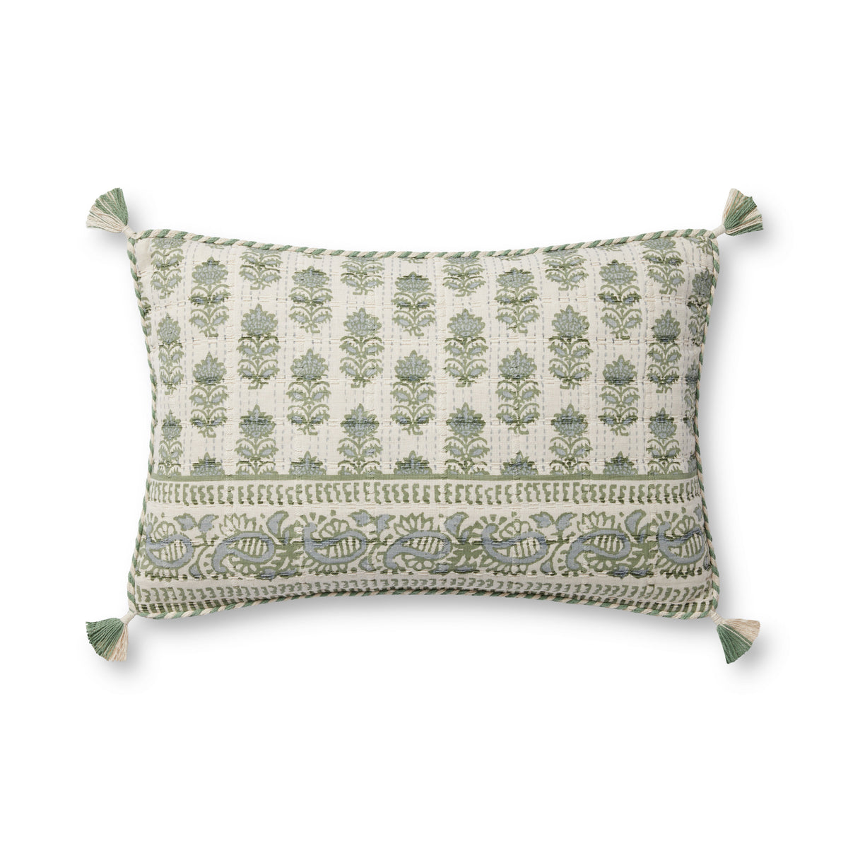 Sage / Ivory 13'' x 21'' Pillow