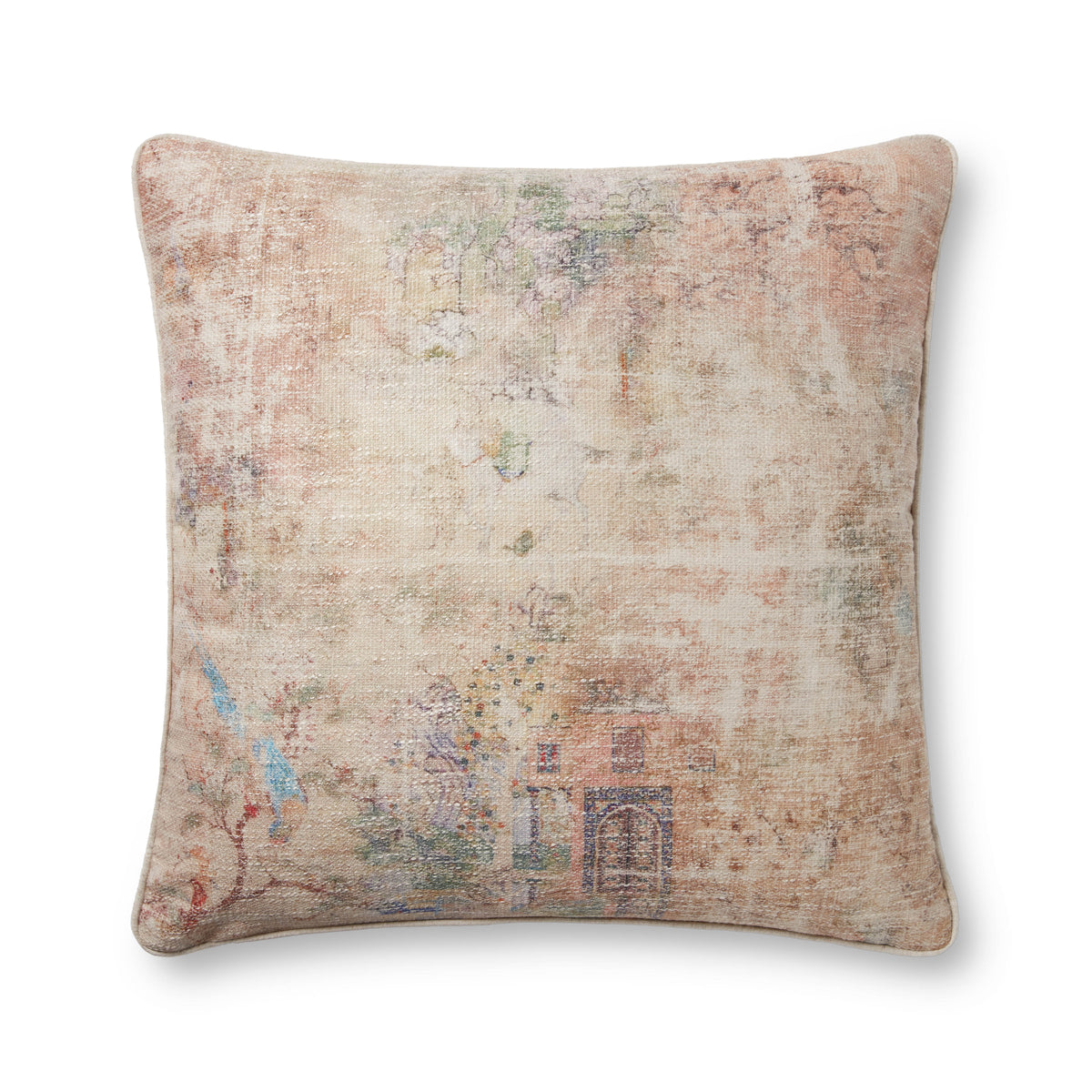 Beige / Multi 22" x 22" Pillow
