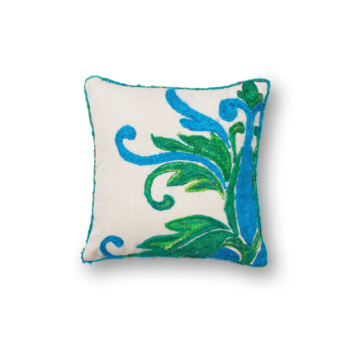 Loloi P0232 Green / Blue 18" x 18" Pillow
