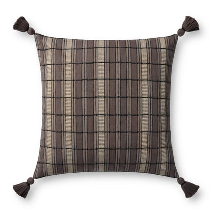 Brigette Romanek PBR0001 Brown / Beige 22'' x 22'' Cover Only Pillow