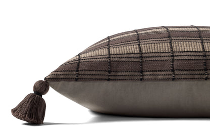 Brigette Romanek PBR0001 Brown / Beige 22'' x 22'' Cover Only Pillow