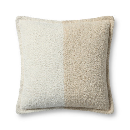 Brigette Romanek PBR0013 Ivory / Natural 18'' x 18'' Cover Only Pillow