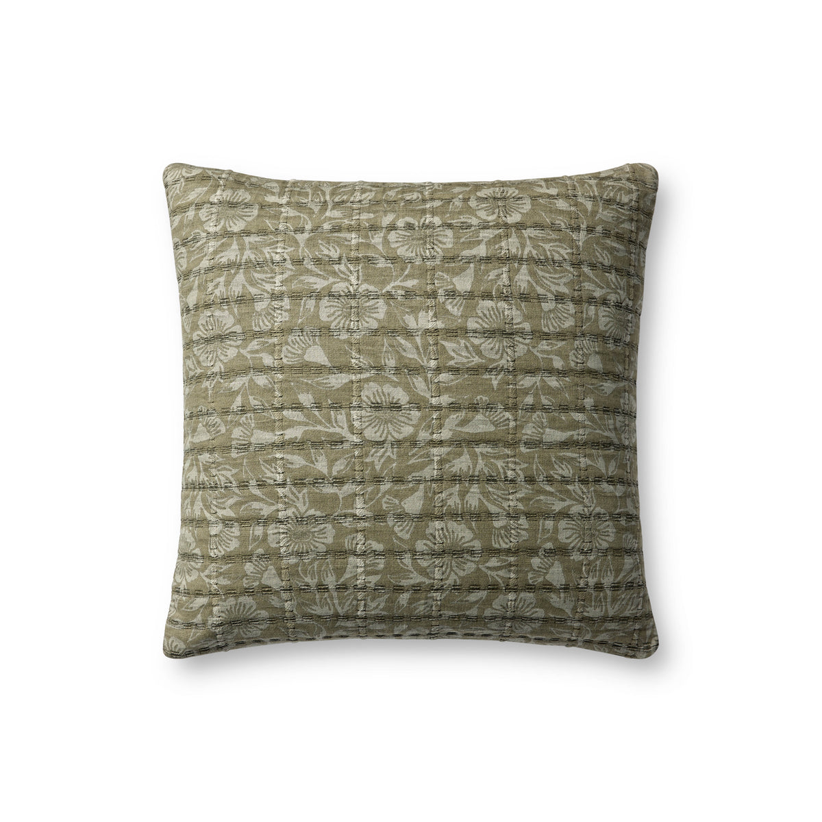 Jean Stoffer x Loloi PJS0024 Green / Grey 18'' x 18'' Pillow