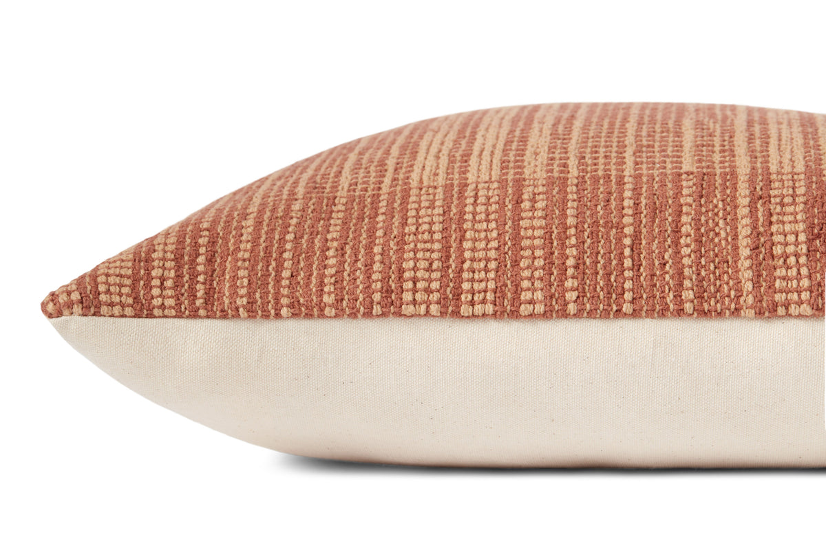 Magnolia Home by Joanna Gaines x Loloi  Terracotta 18'' x 18'' Pillow