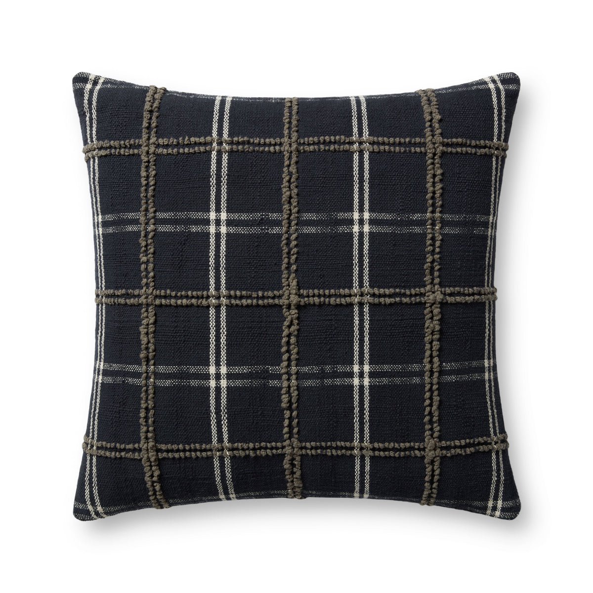 Magnolia Home by Joanna Gaines x Loloi  PMH0057 Charcoal 22'' x 22'' Pillow