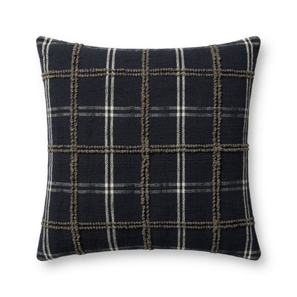 Magnolia Home by Joanna Gaines x Loloi  PMH0057 Charcoal 22'' x 22'' Pillow