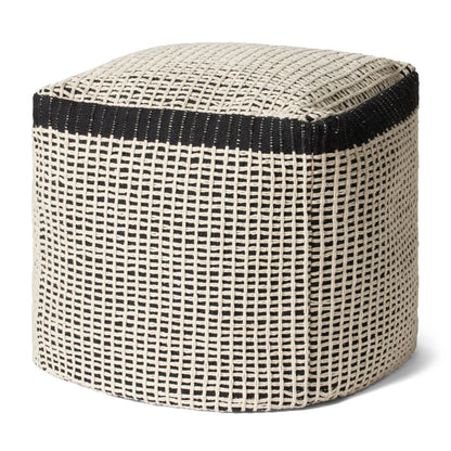 Loloi LPF0040 Black / Ivory 18"W x 18"D x 18"HCover Only Pillow
