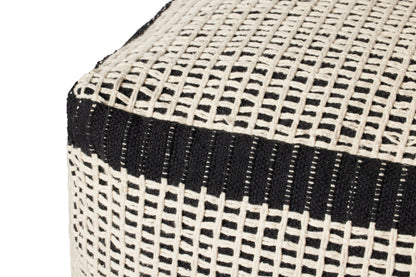 Loloi LPF0040 Black / Ivory 18"W x 18"D x 18"HCover Only Pillow