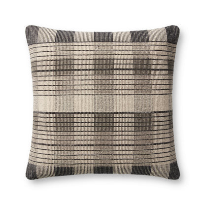 Amber Lewis X Loloi Pal0009 Ivory / Black 22" X 22" Pillow