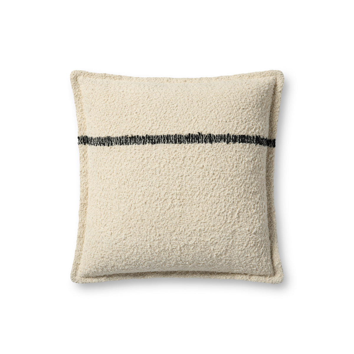 Brigette Romanek PBR0015 Natural / Charcoal 18'' x 18'' Cover w/Down Pillow