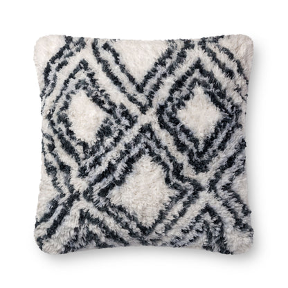 Loloi P0711 Charcoal / White 22" x 22" Pillow