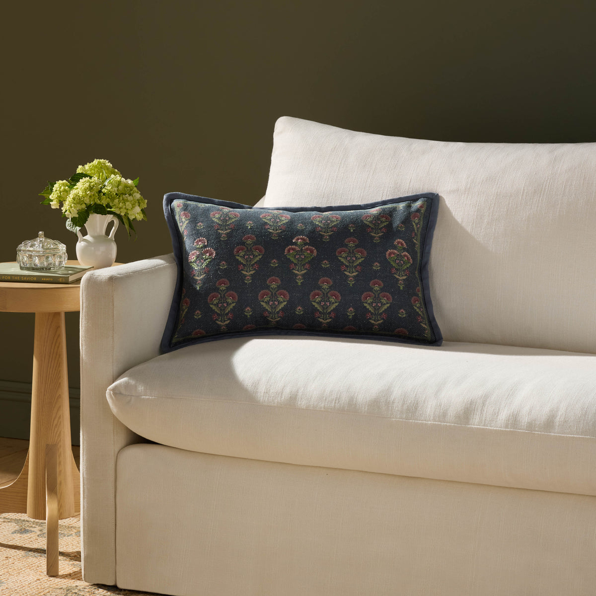 Chris Loves Julia x Loloi Marigold Blue / Multi 13'' x 21'' Pillow