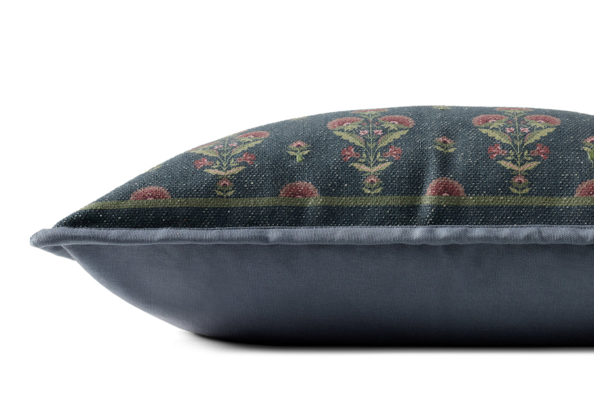 Chris Loves Julia x Loloi Marigold Blue / Multi 13'' x 21'' Pillow