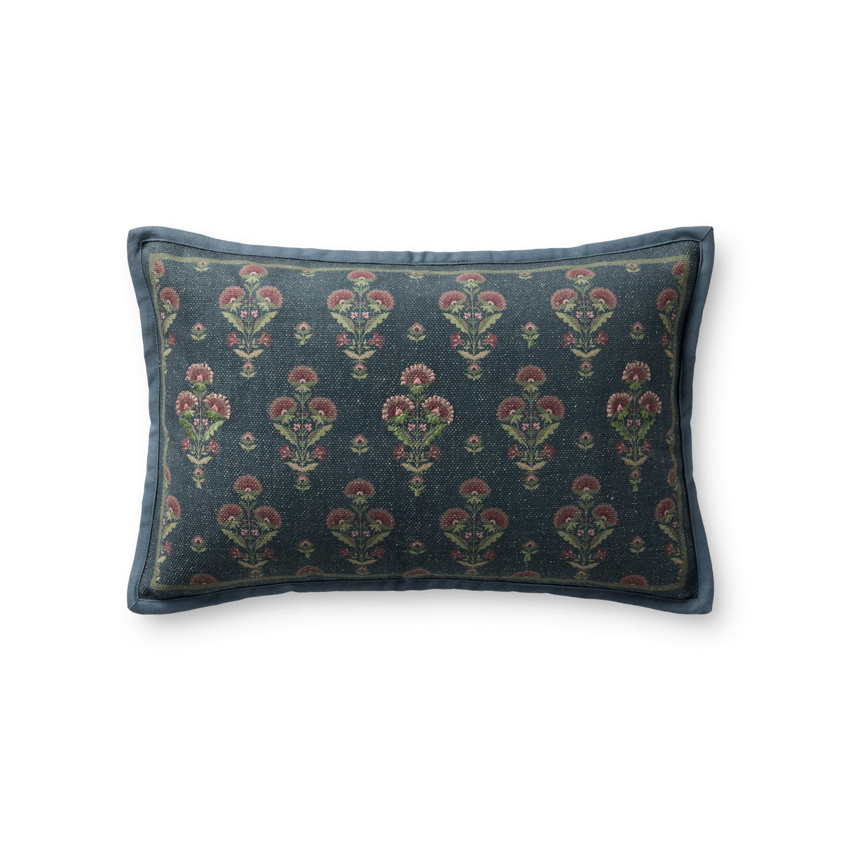 Chris Loves Julia x Loloi Marigold Blue / Multi 13'' x 21'' Pillow