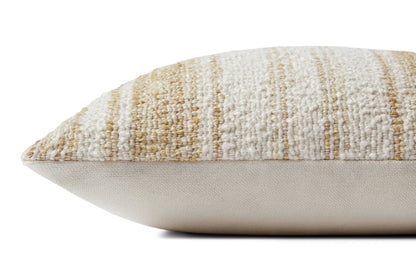 Chris Loves Julia x Loloi PCJ0001 Gold / Ivory 18" x 18" Pillow