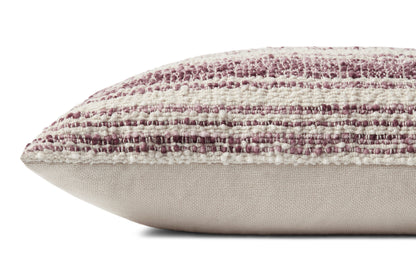 Chris Loves Julia x Loloi PCJ0002 Burgundy / Ivory 13" x 21" Pillow
